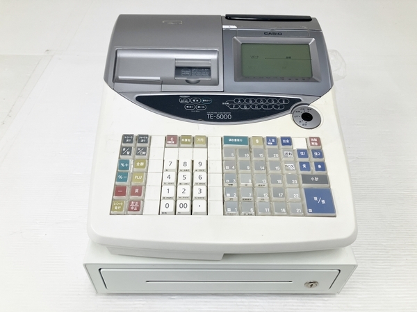 【動作保証】 CASIO TE-5000 電子レジスター 店舗用品 カシオ レジ 中古 O8777134の画像1