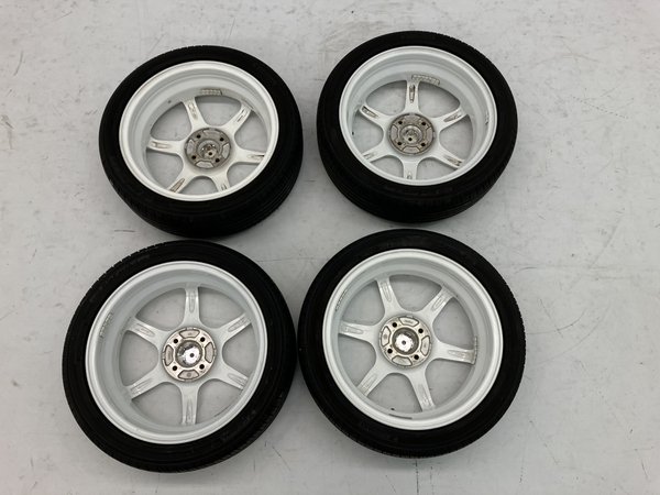 【引取限定】Lehrmeister CS-V6 / YOKOHAMA TIRE BluEarth-A AE50 乗用車用 タイヤ ホイール 4本 セット 中古 直 C8111020_画像3