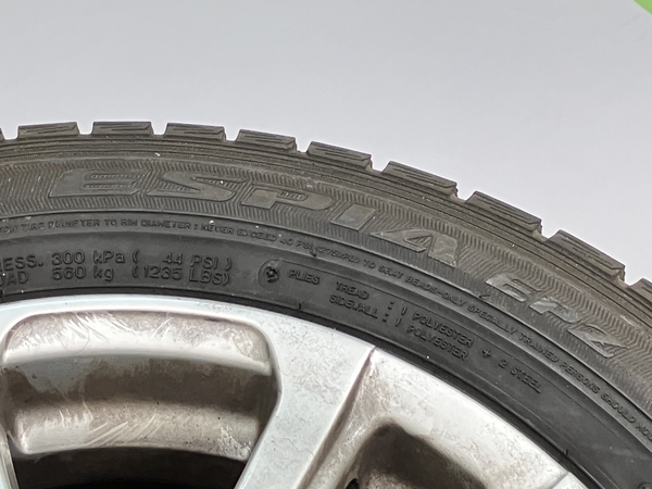 【引取限定】INVERNO VALITY ホイール 15インチ×6J 43/FALKEN ESPIA EPZ タイヤ 185 /65R15 88Q 4本セット 中古 直 Z8459332の画像3