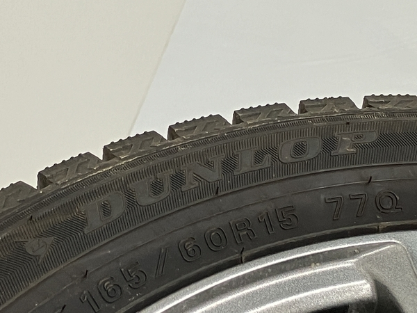 DUNLOP 165/60R15 WINTER MAXX スタッドレス タイヤ /MANARAY SPORT EuroSpeed 15×4.5J 45 ホイール 4本セット 中古 直 Z8412280の画像2