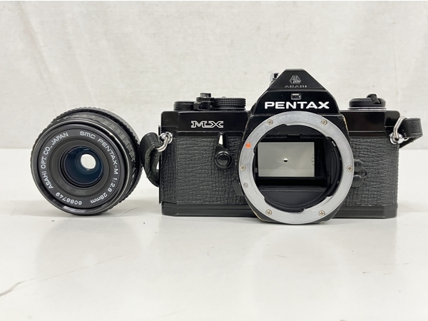 【動作保証】 PENTAX ペンタックス MX ブラックボディ ASAHI 1:2.8 28mm レンズセット 中古 S8775161