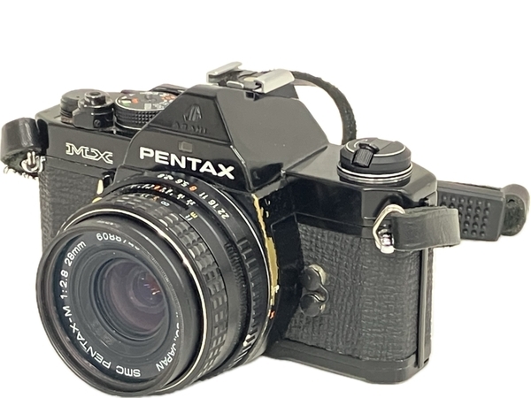 【動作保証】 PENTAX ペンタックス MX ブラックボディ ASAHI 1:2.8 28mm レンズセット 中古 S8775161