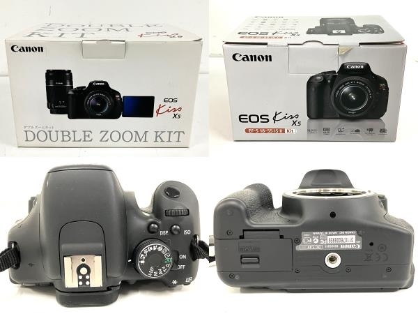 【動作保証】 Canon キャノン EOS KISS X5 55-250mm 18-55mm ダブルズーム キット 一眼レフ デジタル カメラ 中古 美品 B8687683の画像9