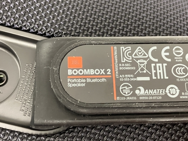 【動作保証】 JBL BOOMBOX 2 ポータブル Bluetooth スピーカー 防水 ブラック 中古 美品 T8703027の画像9