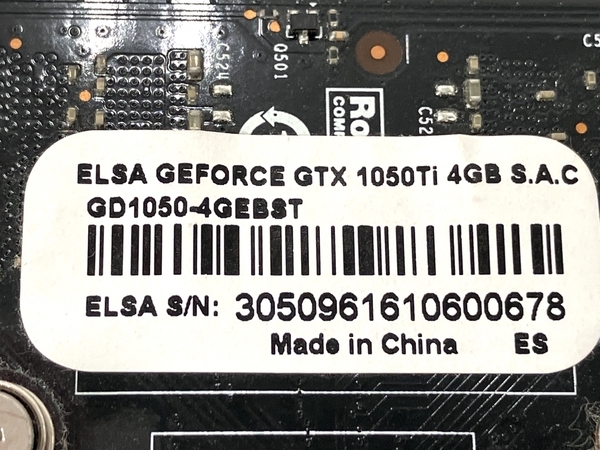 ELSA GEFORCE GTX 1050Ti 4GB S.A.C グラフィックボード エルザジャパン ジャンク Y8776800の画像5