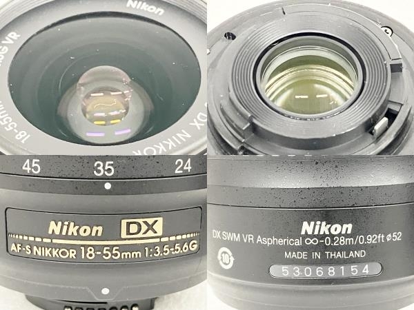 【動作保証】Nikon D3200 NIKKOR 55-200mm 1:4-5.6 ED 18-55mm 1:3.5-5.6 ダブルズームキット デジタル一眼レフ 中古 S8777745の画像9