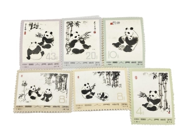 中国 切手 大パンダ オオパンダ 6種 完 消印無し 中古 W8766802の画像1