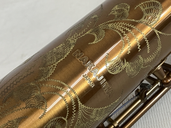 【動作保証】中島楽器 NAKAJIMA S.SAX MAT DL ソプラノサックス W/E 彫刻有り 管楽器 ケースあり 中古 美品 N8756910の画像5