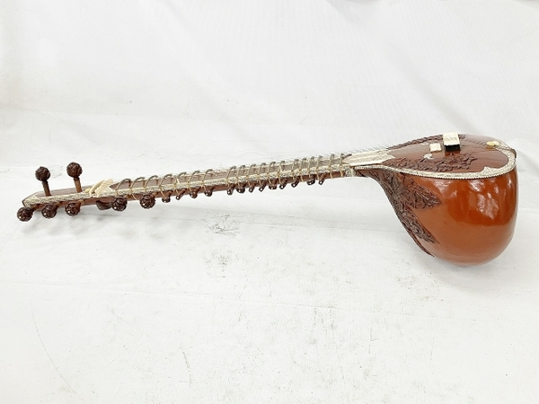シタール ハードケース付き インド 民族楽器 弦楽器 訳有 直 W8770654の画像7