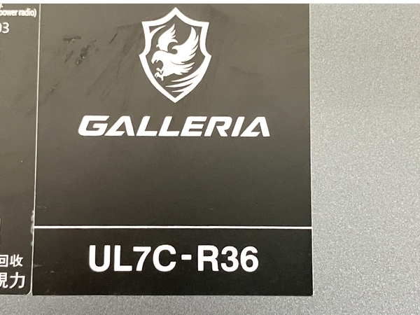 【動作保証】 Thirdwave GALLERIA UL7C-R36 ゲーミングノートPC Core i7-11800H 16GB SSD 500GB RTX3060 WIN 11 15.6型 中古 美品 T8734383_画像9