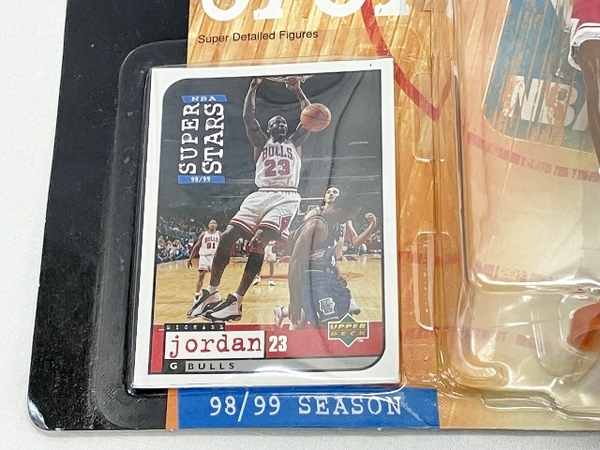NBA SUPER STARS MICHAEL JORDAN 98/99 SEASON ジョーダン バスケ 2点セット フィギュア 未使用 W8780546の画像3