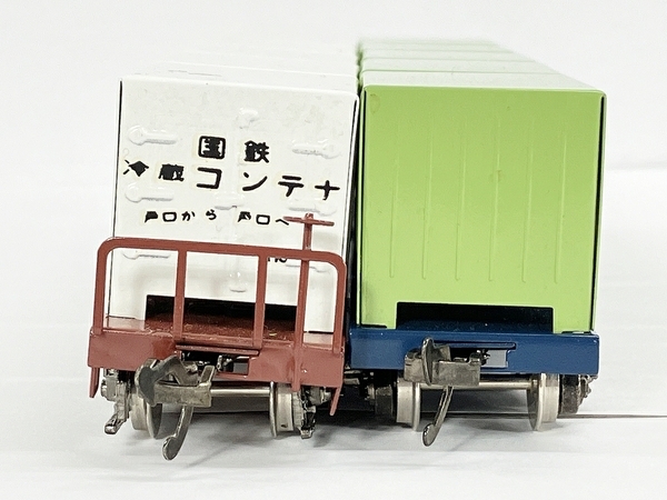 【動作保証】エンドウ コキフ10768 コキ5520 コンテナ2両セット 鉄道模型 中古 W8730460の画像2