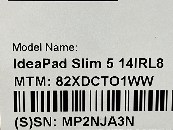 【動作保証】Lenovo IdeaPad Slim 5 14IRL8 Win11 14インチ ノートパソコン 未使用 O8761932_画像2