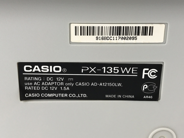 【動作保証】CASIO PX-135WE 電子ピアノ 12V キーボード 88鍵盤 カシオ 中古 F8785099の画像7