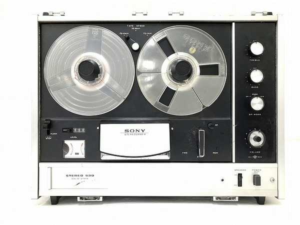 SONY TC-530 STEREO 530 オープンテープデッキ テープコーダー 2ウェイスピーカー内蔵 音響機材 ジャンク O8624751の画像1