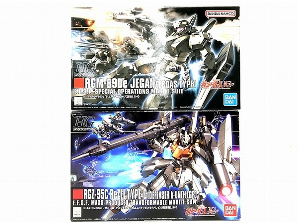 BANDAI RGZ-95C/RGM-89De HG ユニコーンガンダム プラモデル 2点セット HG 機動戦士ガンダムUC 1/144スケール 未使用 O8748650_画像1