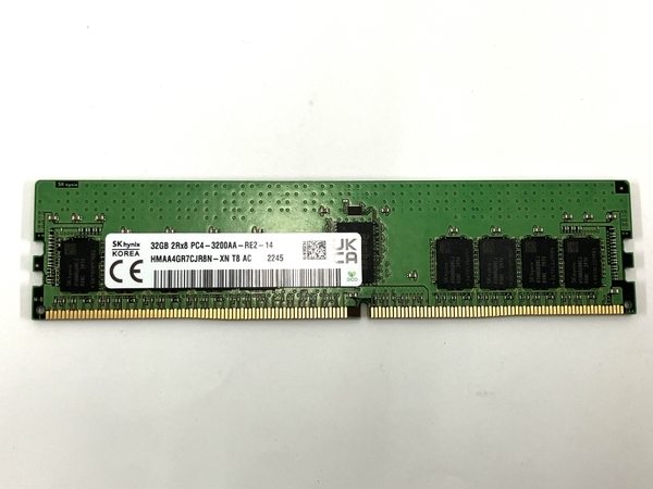 実使用なし Skhynix 32GB 2Rx4 PC4-3200AA-RE2-14 HMAA4GR7CJR8N-XN T8 AC メモリキット モジュール 美品 T8696686の画像1