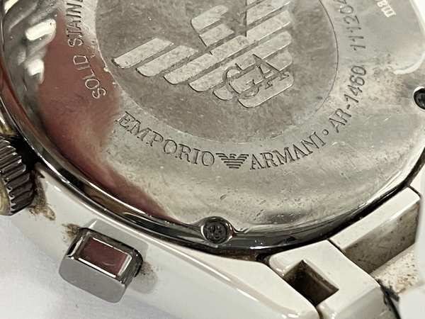 EMPORIO ARMANI AR-1460 腕時計 クオーツ 不動品 エンポリオアルマーニ ジャンク W8790737の画像2