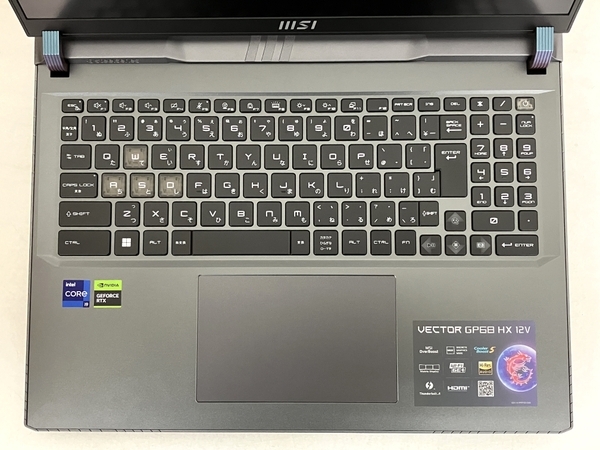 【動作保証】 MSI Vector GP68 HX 12VH ゲーミングノート PC i9-12900HX 32GB SSD 1TB RTX 4080 WIN11 16型 中古 美品 T8769099の画像6