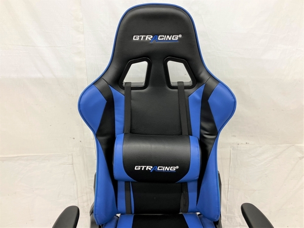 【引取限定】【動作保証】 GTRACING ゲーミング チェア ブルー リクライニング 椅子 ジーティーレーシング 中古 直 K8706365の画像6