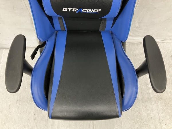 【引取限定】【動作保証】 GTRACING ゲーミング チェア ブルー リクライニング 椅子 ジーティーレーシング 中古 直 K8706365の画像7