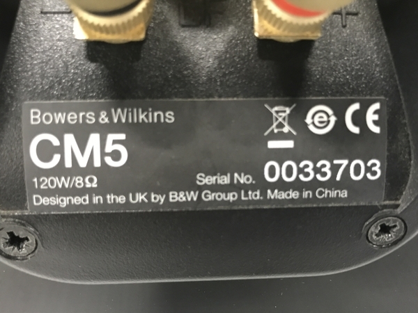 【動作保証】B&W Bowers & Wilkins CM5 2way スピーカー ペア オーディオ 音響 中古 F8748538の画像9