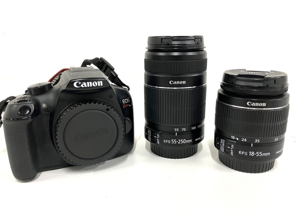 【動作保証】Canon キャノン デジタルカメラ EOS Kiss X80 18-55mm 55-250mm レンズ付き カメラ 中古 B8793238_画像1