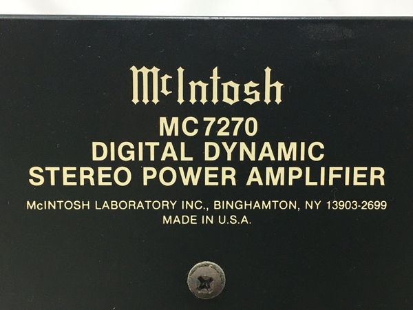 【引取限定】McIntosh MC7270 ステレオパワーアンプ 中古 直 Y8586015の画像2