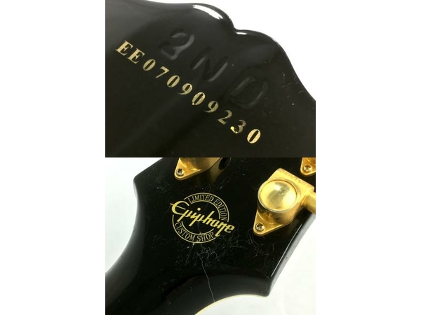 【動作保証】Epiphone エピフォン lespaul Custom Reissue Bigsby Black Beauty エレキギター 訳有 中古 Y8776938の画像5