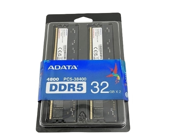 【動作保証】ADATA DDR5 4800 U-DIMM メモリモジュール 32GB×2 新世代DDR5 PC周辺機器 中古 W8776753の画像1