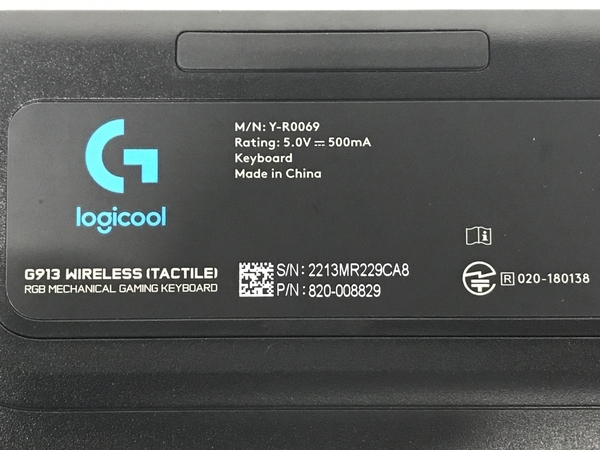 【動作保証】Logicool G913 ワイヤレス ゲーミング キーボード ロジクール PC 周辺 機器 中古 良好 F8792294_画像10