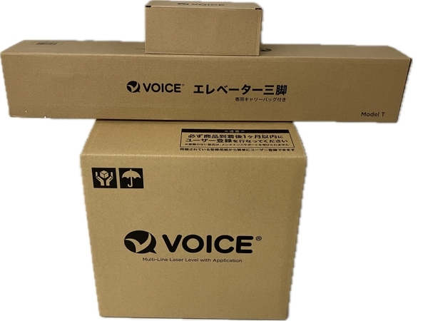 【動作保証】voice レーザー墨出器 Model-G8 三脚+受光器 セット 未使用 S8769410の画像1