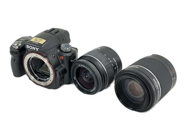 【動作保証】 SONY α55 SLT-A55V デジタル 一眼 カメラ ボディ ダブル ズーム レンズ キット ソニー 中古 良好 W8795777_画像1