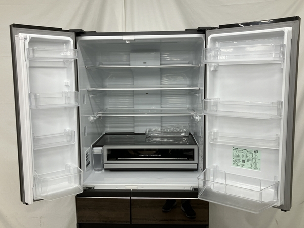【引取限定】【動作保証】 Panasonic NR-F655WPX 冷凍 冷蔵庫 2019年製 両開き 650L キッチン 家電 中古 良好 直 S8736510の画像2