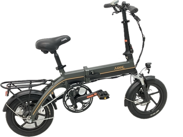 【動作保証】 AiDDE A1TS 折りたたみ 電動 アシスト 自転車 14インチ 輸行 バッグ 付 軽量 アイッデ 中古 良好 C8800070の画像1