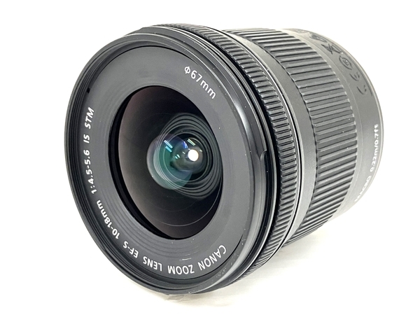 【動作保証】 Canon ZOOM LENS EF-S 10-18mm F4.5-5.6 IS STM カメラレンズ 撮影 中古 良好 O8789774の画像1