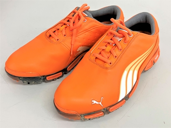 PUMA プーマ S QUILL オレンジ ソフトスパイク ゴルフシューズ 27.0cm 中古 美品 K8805924_画像1