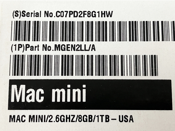 【動作保証】Apple Mac mini Late 2014 デスクトップ パソコン MGEN2LL/A i5-4278U 8GB HDD 1TB Big Sur 中古 M8716769_画像9