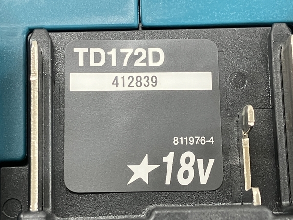 【動作保証】 マキタ TD172DRGX 充電式 インパクトドライバ ブルー 電動工具 ケース付き 中古 良好 W8800179の画像10
