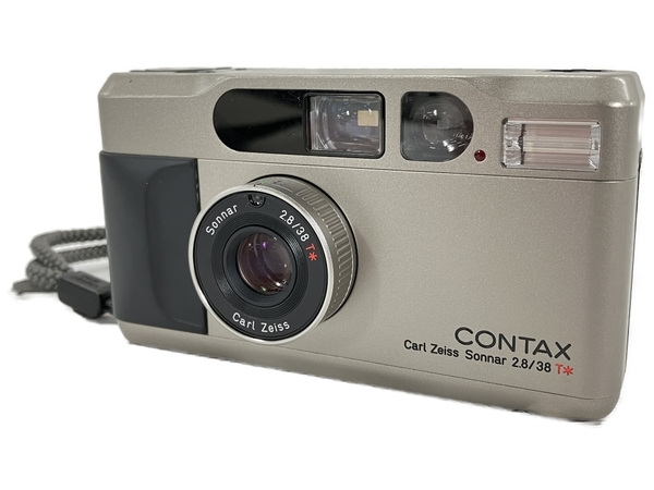 【動作保証】京セラ CONTAX T2 コンタックス チタンシルバー コンパクト フィルムカメラ ジャンク W8812358_画像1