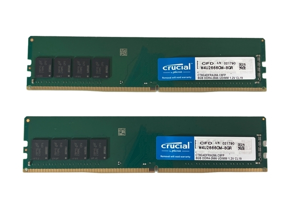 CFD crucial DDR4-2666 PC4-21300 8GB 2 листов комплект память PC периферийные устройства Junk N8803558