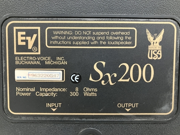 【引取限定】【動作保証】EV エレクトロボイス SX200 PAスピーカー ペア 音響機材 中古 直 B8799269の画像6