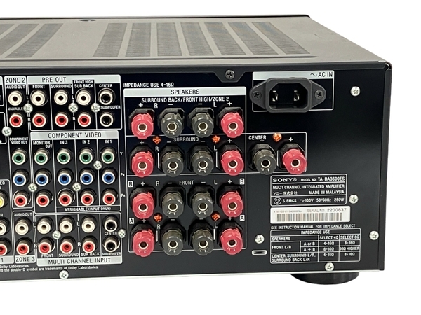 【動作保証】SONY TA-DA3600ES マルチチャンネル インテグレード アンプ 音響 オーディオ ソニー 中古 T8791115_画像9