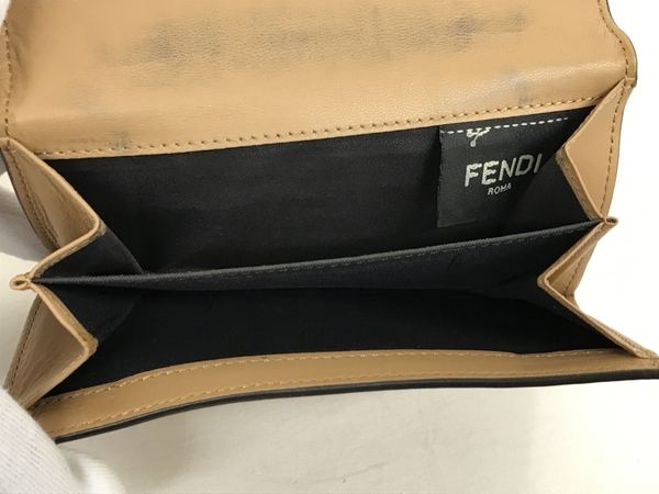 フェンディ(FENDI) BAGUETTE 3つ折り財布 ベージュ 8M0419 中古 T8365087_画像9