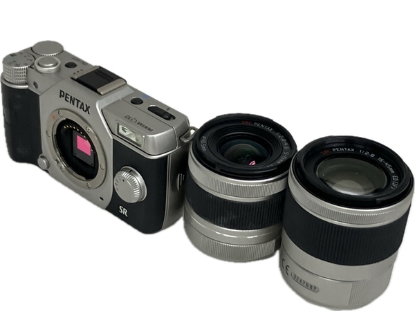 【動作保証】PENTAX Q10 1:2.8-4.5 5-15mm ED 1:2.8 15-45mm ED 一眼レフ ダブルレンズ カメラ 中古 訳あり S8811045の画像1