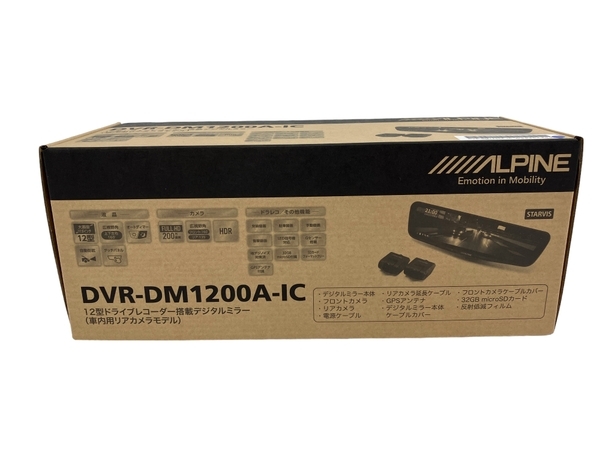 [ гарантия работы ]ALPINE DVR-DM1200A-IC 12 type регистратор пути (drive recorder) установка цифровой зеркало не использовался N8798001