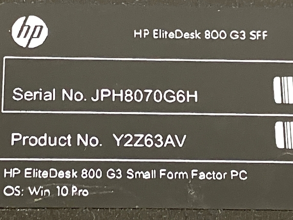 【動作保証】HP EliteDesk デスクトップ パソコン 800 G3 SFF i7-6700 16GB SSD 1TB GT 730 Win11 中古 M8748088の画像9