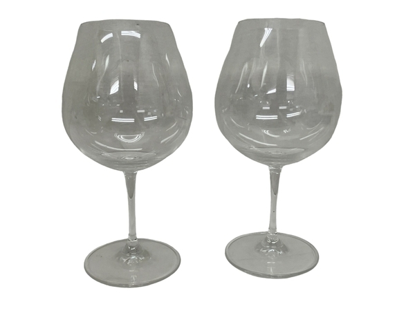 RIEDEL ワイングラス ヴィノムブルゴーニュ 2個セット 明治神宮 十六菊花紋刻印入り 食器 グラス 中古 T8799485_画像8