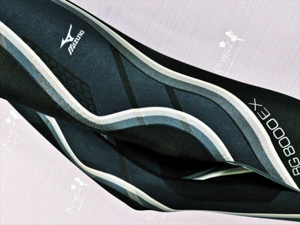 PE2-V12☆//大きいOサイズ☆MIZUNO/ミズノ♪日本製*キラキラ生地*スポーツタイツ※一番安価な送料はゆうパケットなら250円_画像3