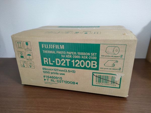FUJIFILM 富士フィルム RL-D2T1200B サーマルフォトプリントセット ASK-2000/ASK-2500用 ロールペーパー インクリボン_画像1